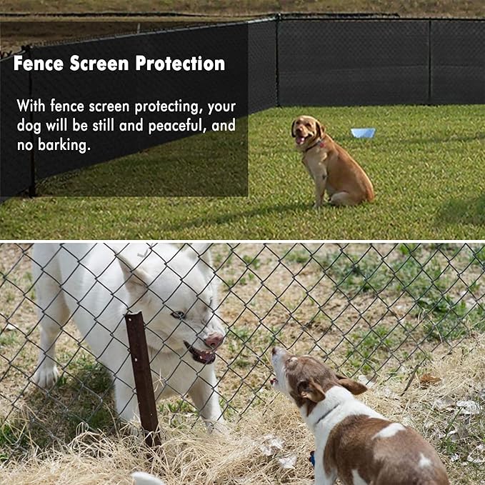 UPGRADE Privacy Fence Screen 4'x11' Black Outdoor 90% Visibility Blockage 170 GSM Mesh Shade Cover Panels for Backyard,Balcony,Home Decoration with Zip Ties,Customized Avaliable