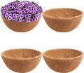 Y&M 4PCS 16" Round Coconut Fiber Liner Pre-Formed Replacement for 16'' Hanging Basket