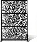 VINGLI Privacy Fence Panels, 72H’’ x 47W’’ Metal Privacy Screen Freestanding, Decorative Privacy Panels for Patio Garden Pool, Outdoor & Indoor (Leaf)