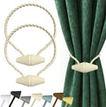Hion Magnetic Curtain Tiebacks Beige 2pcs, Curtain Tiebacks Buckles Holdbacks Holders Hooks Clip for Home Bedroom Office Decorative Curtain
