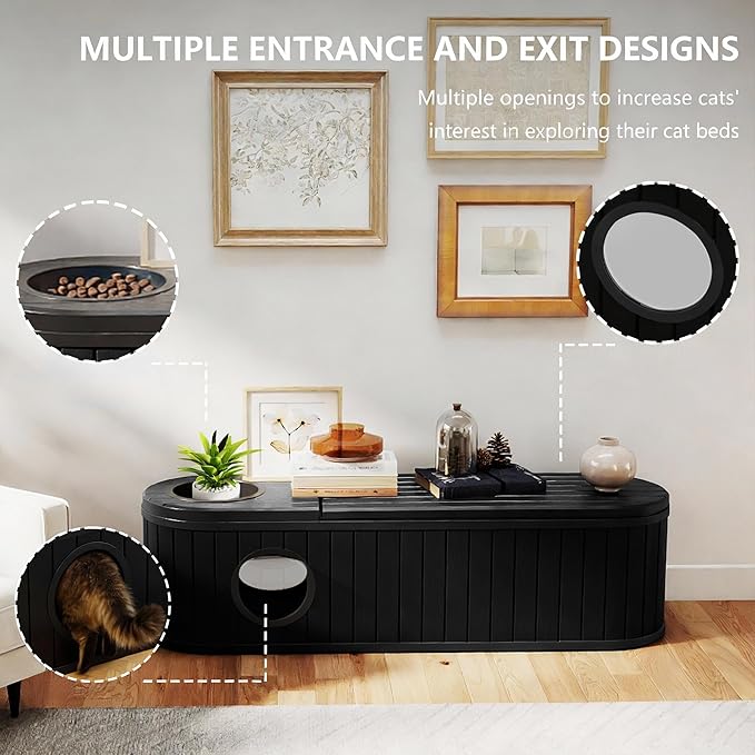 DRATO Outdoor Storage Box, Resin Deck Storage Box Waterproof Patio Storage Box for Indoor & Outdoor Use，Black
