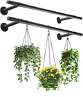 2 pcs Hanging Planters Rod, Plant Hanger Indoor for Window Ceiling, Hanging Plant Shelf for Wall Planter House Plants, Plant Shelves Metal Holder Bar 31.5 In (Pots, Plants, Chains not Included)
