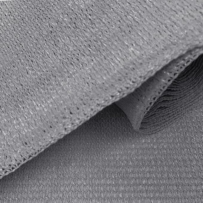 Universal Pergola Replacement Canopy Shade Cover with Breathable HDPE Fabric & Rod Pockets for 10 x 10 FT Pergola, Canopy Size: 192'' L x 106'' W (Light Grey)