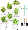 8 Tier Plant Stand Indoor, Tiered Plant Stand Outdoor for Multiple Plants, Corner Plant Shelf for Patio Balcony Porch Garden Living Room House,White