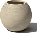 Veradek Strata Series Sphere Round Planter for Patio & Backyard | Durable Plastic-Stone Material | Modern Décor for Tall Trees and Plants