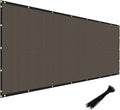 WINDSCREEN4LESS 6' x 9' Privacy Fence Screen in Brown for Chain Link Fence W/ Brass Grommet 85% Blockage Windscreen Outdoor Mesh Fencing Netting 150GSM Fabric W/ Zip Ties - Custom Size