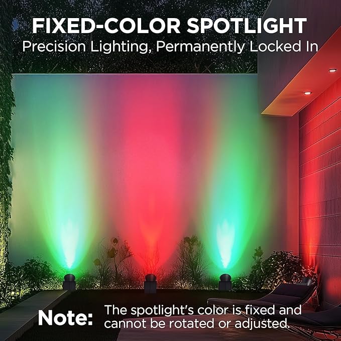 InnoGear Solar Lights Outdoor Waterproof Christmas Halloween Solar Garden Light for Outside Yard Landscape Lighting Pathway Spot Lights Spotlight Wall Light Auto On/Off, 2 Pack (Red and Green Light)