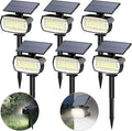 Fabrito Large Solar Spot Lights Outdoor 6 Pack, 1000 Lumens High Brightness, IP65 Waterproof Solar Spotlight with 136 LEDs, Dusk to Dawn Solar Landscape Lights for Yard, Garden, Pathway, Plants(White)