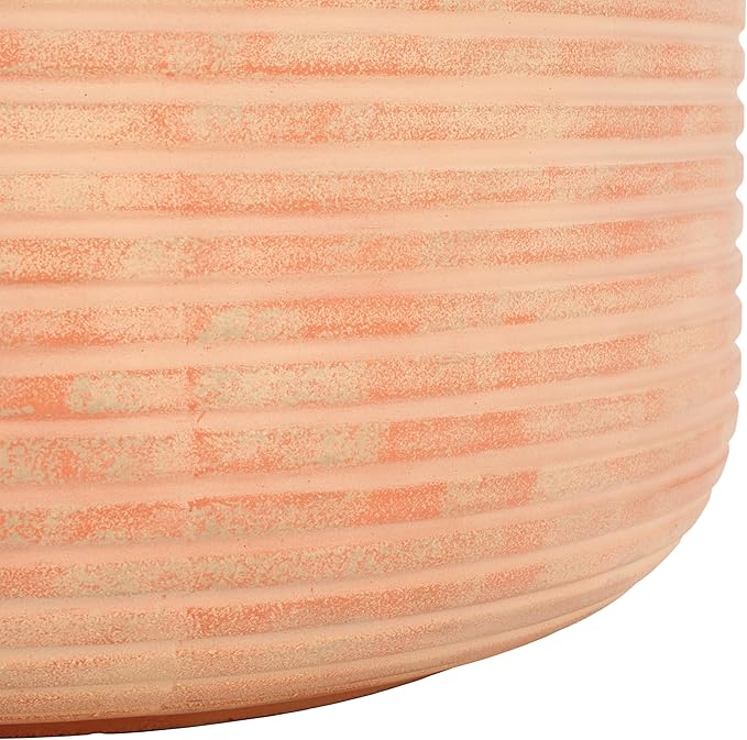 SAFAVIEH Outdoor Collection Nardo Terracotta Cement Ficonstone Planter Pot