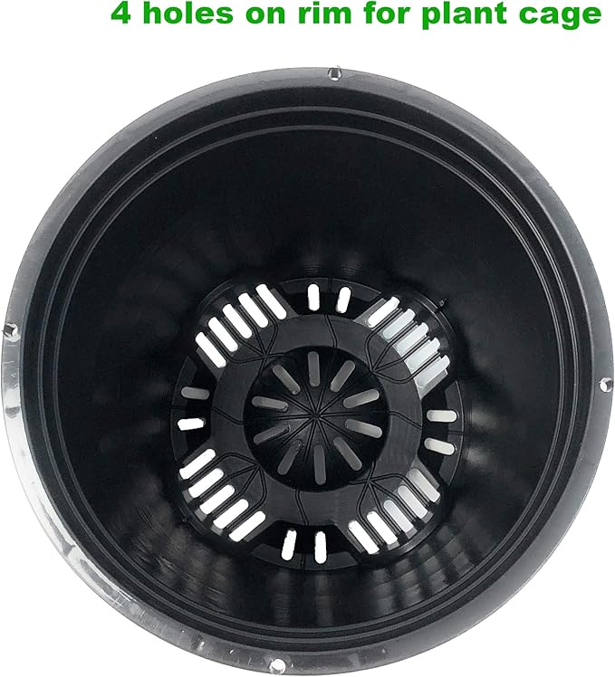 Wholesale Nursery Pot in Bulk 30-Pack 3 Gallon 9.5 Inch Black Plastic Planters for Outdoor Indoor Plants Gardening Flower Pots with Drainage Holes