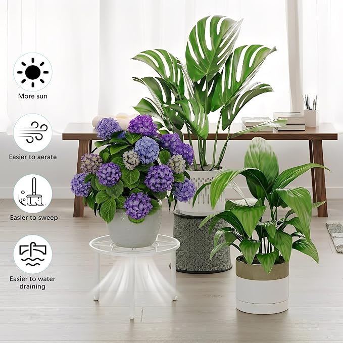 5-Pack Metal Plant Stand for Heavy Potted Plant for Home Indoor and Outdoor Heavy Duty Flower Pot Stands for Multiple Plant for Living Room