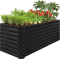 Best Choice Products 8x2x2ft Raised Outdoor Metal Garden Bed, Deep Root Box Planter for Vegetables, Flowers, Herbs, 240 Gallon Capacity, 100% Non Toxic Materials - Black