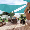 Patio Paradise 13' x 13' x 12'10" Sun Shade Sail Triangle Canopy, Permeable Shade Cloth Fabric Sunlight Block Patio Cover HDPE Deck Awning for Outdoor Backyard Pergolas Roof Shading, Turquoise