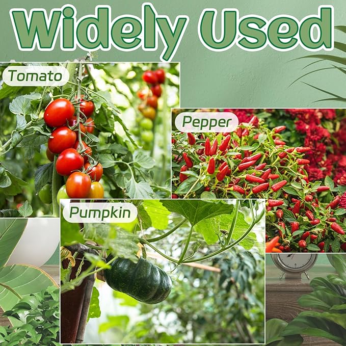 OJYUDD 400 Pcs White Plant Support Garden Clips,Plastic Tomato Vine Clips,Secured Climbing Plant Clip for Flower Vine Grape Twine Orchid