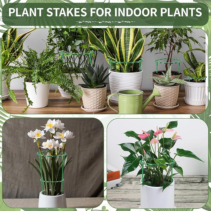 12 Pack Plant Support Stakes Sets - Versatile Plant Cages, Stackable Garden Flower Support， Small Plant Stakes for Indoor Plants,Tomato,Monstera, Peony, Hydrangea, Climbing Plants
