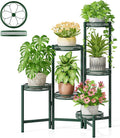 Metal Plant Stands Indoor Outdoor, 6 Tier Plant Stand Corner Plant Shelf, Folding Tall Plant Rack, Heavy Duty Iron Flower Display Holder Stand for Living Room Patio Porch Balcony - GreenFlower