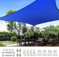 Quictent 24X24FT 185 GSM HDPE Square Sun Shade Sail Canopy 98% Sun Block Outdoor Patio Garden with Hardware Kit