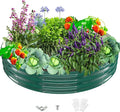 Durable Round Galvanized Steel Raised Garden Bed for Planting,Round Galvanized Steel Fire Ring/Fir Pit for Outdoor- 6×6×1FT,0.8MM Thick (Dark Green, 72 ins Diameter x 12 ins high)