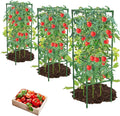 3 Pack Tomato Cages,Square Tomato Plant Stakes Support Cages Trellis for Garden Climbing Vegetables Flowers Fruits,Extra Bold