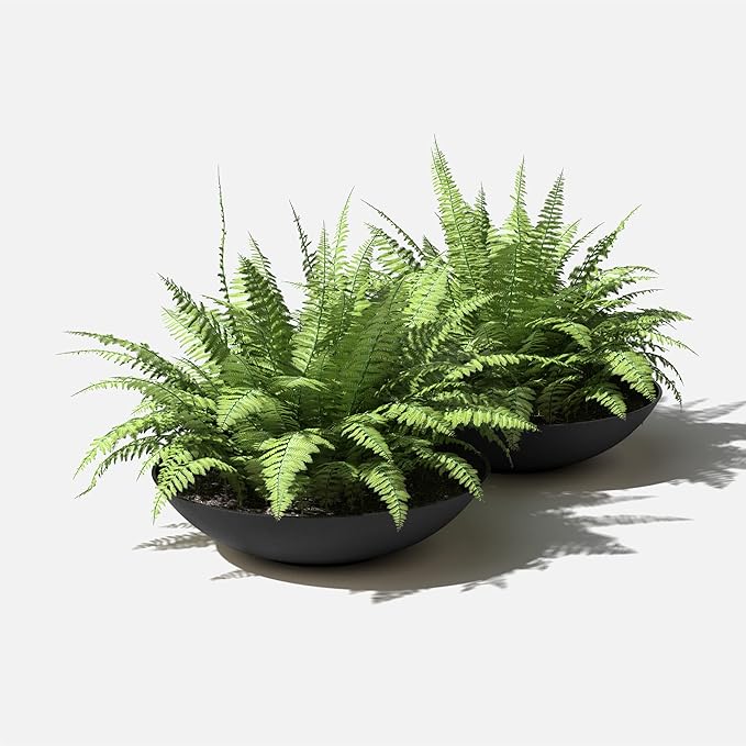 Veradek Mason Series Lane Bowl Planter| for Indoor or Outdoor Tabletops/Gardens |Made from Plastic-Stone Composite with Drainage Holes|Modern Décor for Flowers, Succulents, Small Plants