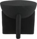 JONATHAN Y TBL1109A Brady 16.25" Minimalist Modern Drum Indoor/Outdoor Accent Table Contemporary, Mid-Century, Art Deco, Bohemian, Patio, Garden, Bathroom, Living Room Black Frosted