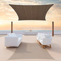 ColourTree TAPR1616 Custom Size 21' x 22' Brown Sun Shade Sail Canopy UV Block UPF50 Rectangle - Commercial Standard Heavy Duty - 190 GSM - 3 Years Warranty