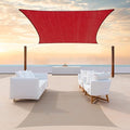 ColourTree TAPR1616 Custom Size 13' x 24' Red Sun Shade Sail Canopy UV Block UPF50 Rectangle - Commercial Standard Heavy Duty - 190 GSM - 3 Years Warranty