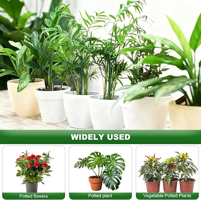 5pack Adjustable Plant Support Pole – Stackable Indoor/Outdoor Support Pole with Clamps, Suitable for Supporting Monstera and Climbing Plants, Garden Accessories, Perfect Replacement for Plant Stakes