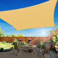 12'x16' Sun Shade Sail, UV Protection Outdoor Shade, Curved Tear Resistant Heavy Duty Sun Shade for Patio Garden, Backyard, Deck, Car Port, Playground, (Sand)