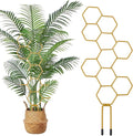 Grevosea 14 Inch Trellis for Climbing Plants Indoor, Plant Trellis Indoor Small Trellis for Potted Plants Honeycomb Metal Pothos Plant Climber Support for Flower Indoor Plants Supports