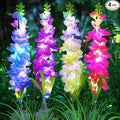 Solar Garden Lights, Solar Delphinium Flowers Lights 4 Pack 80 LEDs, Waterproof Outdoor Light Two Lighting Modes for Outside Wedding Party Garden Yard Patio Lawn Decor