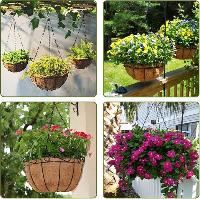 Hanging Baskets Chains 23 Inches 3 Leads Hanging Chains Flower Pot Hanger Replacement Plant Hangers for Planters and Lanterns, Pack of 3 (3 Legs)