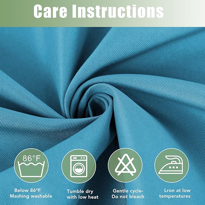 HolidayIdeas Outdoor Curtains for Patio Waterproof, 6 Panels - 54x95 Inches - Weatherproof Privacy Outsides Curtains for Cabana Porch Pergola, Sunlight & UV Blocking (Teal, Grommet Top)