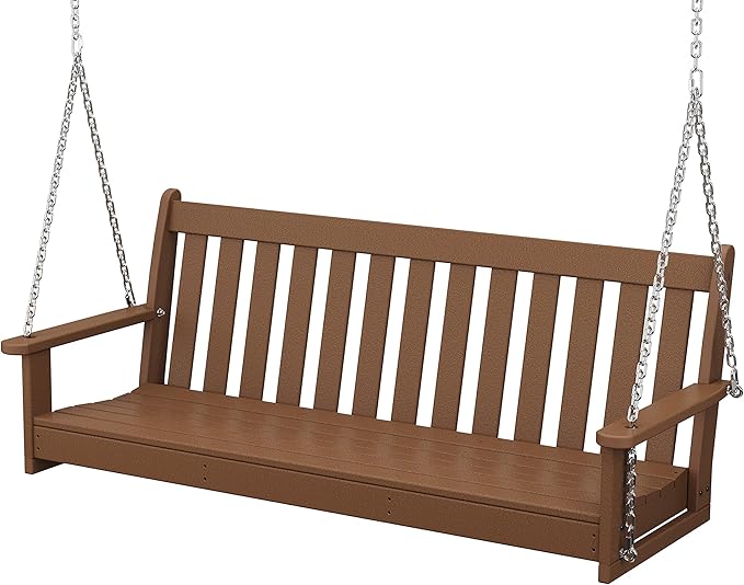 POLYWOOD GNS60TE Vineyard 60" Swing, Teak
