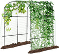 DoCred Tall Garden Arch Trellis for Climbing Plants, 87in Tall Metal Plant Support Trellis Archway for Climbing Vine Vegetable/Fruit/Flower Outdoor Yard Lawn Garden Arch Tunnel Trellis