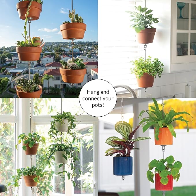 Two Pack, All-New Pot Hanging Kits + Accessories, Indoor/Outdoor, Build Vertical Gardens, Hang Individual Planters