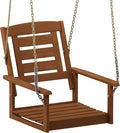 Furinno Tioman Hardwood Patio / Garden / Outdoor 2ft Porch Swing, 1 Seater with Hanging Chains, Natural