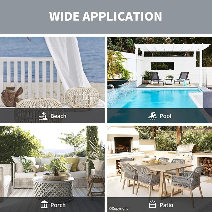 Water Proof Outside Curtains with Grommet Top for Porch, W52 x L120 Thermal Insulated Washable Outdoor Divider Drapes for Patio Gazebo Deck Pool Area Pergola Cabana (Light Gray, 2 Panels)