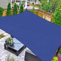 AsterOutdoor Sun Shade Sail Rectangle 8' x 12' UV Block Canopy for Patio Backyard Lawn Garden Outdoor Activities, Blue