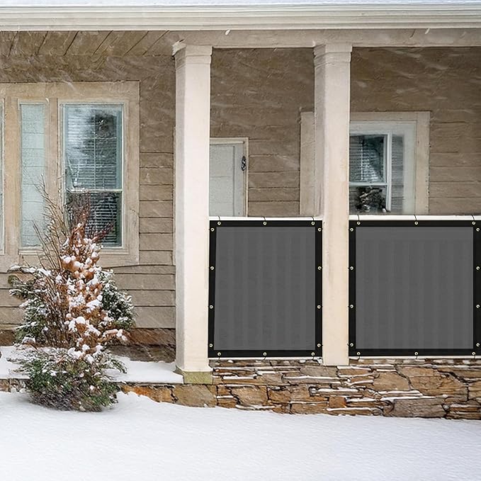UPGRADE Fence Privacy Screen 5' x 25' Fence Commercial Shade Cover with Brass Grommets Heavy Duty Perfect for Outdoor Back Yard-Dark Grey, Customizable