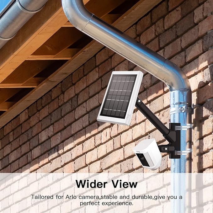 HOLACA 2-in-1 Pole Mounting Bracket for Ring Stick Up Cam/Spotlight Cam Pro/Plus/Outdoor Cam Plus, Solar Panel and Battery Outdoor Mount Accessories