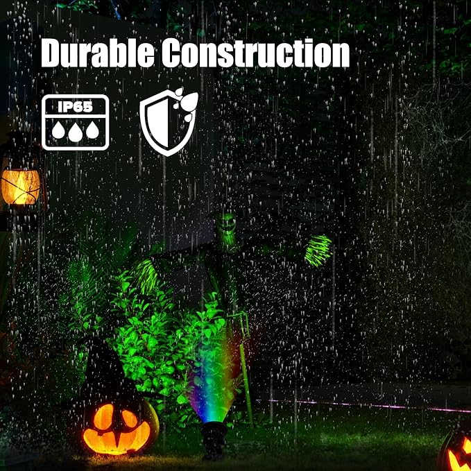 Color LED Spotlight Outdoor 120V 25W, Durable Landscape Spot Light for Yard, Garden, Tree, House, Halloween, Christmas - Ideal Spot Lights, Spotlight Outdoor Decoration