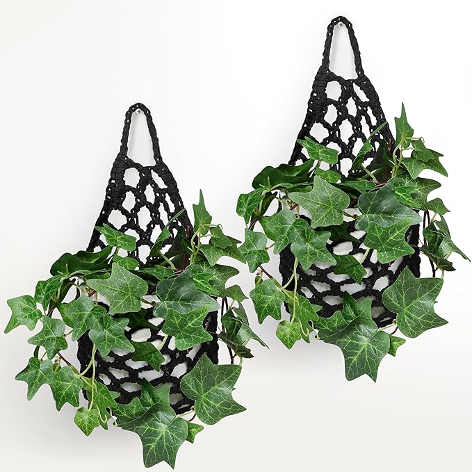 2PK Wall Planters for Indoor Plants, Macrame Plant Hanger | Plant Hanger, Hanging Planter (2PK, up to 6 inch Pot)