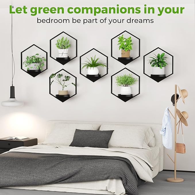 Wall Planters for Indoor Plants, Plant Frames Wall Decor Living Room Plant Stand Hanging Wall Plants Holder to Hold Large Pots Wall Plant Hanger Window Plant Shelves for Outdoor Entryway