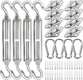 yofit Shade Sail Hardware Kit 5 inch for Triangle Rectangle Sun Shade Sail Installation, 304 Grade Stainless for Garden Outdoors, 80 Pcs