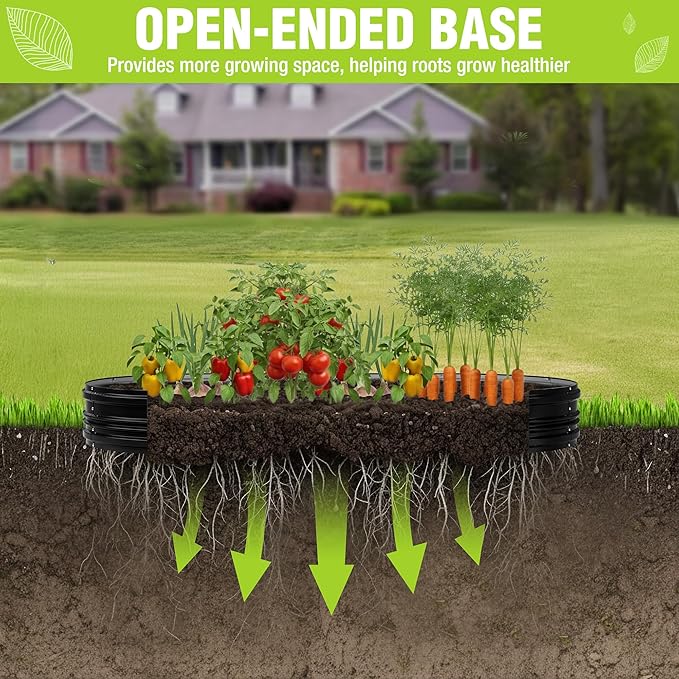 WORKPRO 2PK 8x4x1ft Outdoor Galvanized Raised Garden Bed, Easy Assembly Planter Raised Beds for Vegetable, Flowers, Herbs, Black