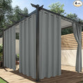 HolidayIdeas Outdoor Curtains for Patio Waterproof, 4 Panels - 54 x 108 Inch - Privacy Protection & Light Filtering Curtains Grey Grommet Outside Curtains for Porch, Gazebo, Pergola, Backyard