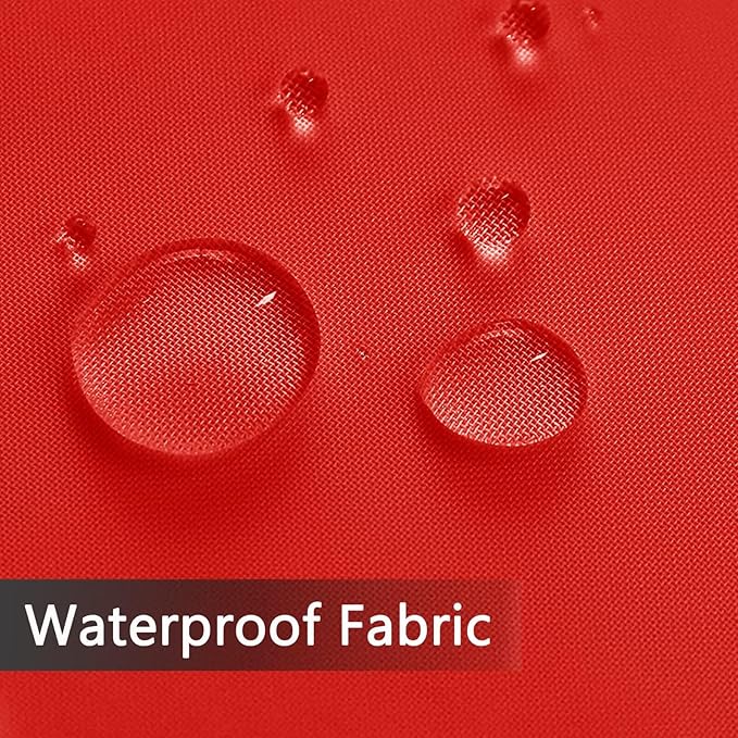 SpaceDresser Waterproof Outdoor Sheer Curtains for Patio - 2 Panels Rod Pocket Indoor Voile Sheer Curtain for Living Room,52W x 84L inch, Red