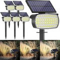 108 LED Solar Spot Lights Outdoor, Solar Lights Outdoor IP65 Waterproof, 3 Modes Solar Landscape Spotlights, Large Solar Powered Panel Lights for Garden Yard Pathway(Cool White/6 Pack)
