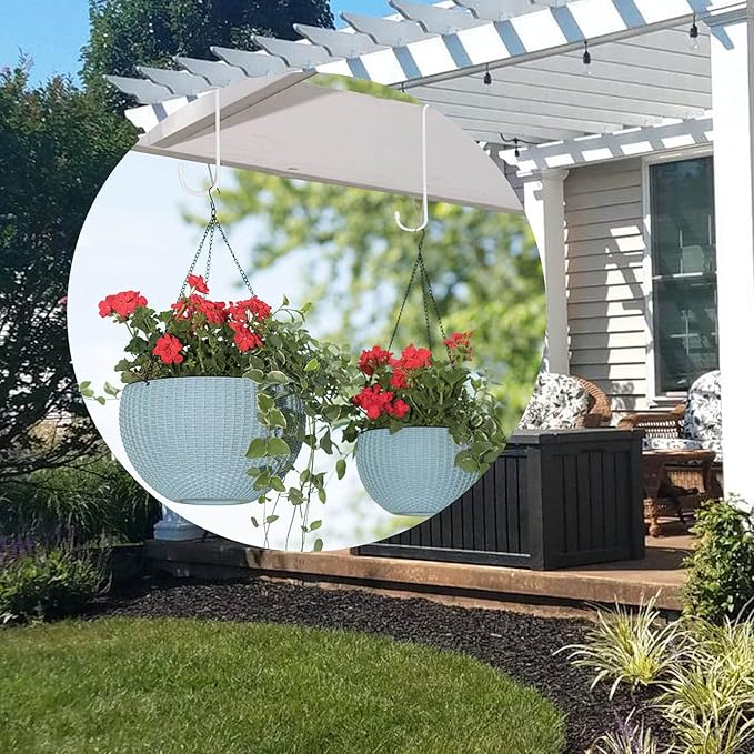 6 Pack 12 inch Extra Large S Hooks White Heavy Duty Plant Hanging Hooks Long S Shaped Extension Hooks for Kitchenware,Utensils,Pergola,Closet,Flower Basket,Garden,Patio,Indoor Outdoor Uses
